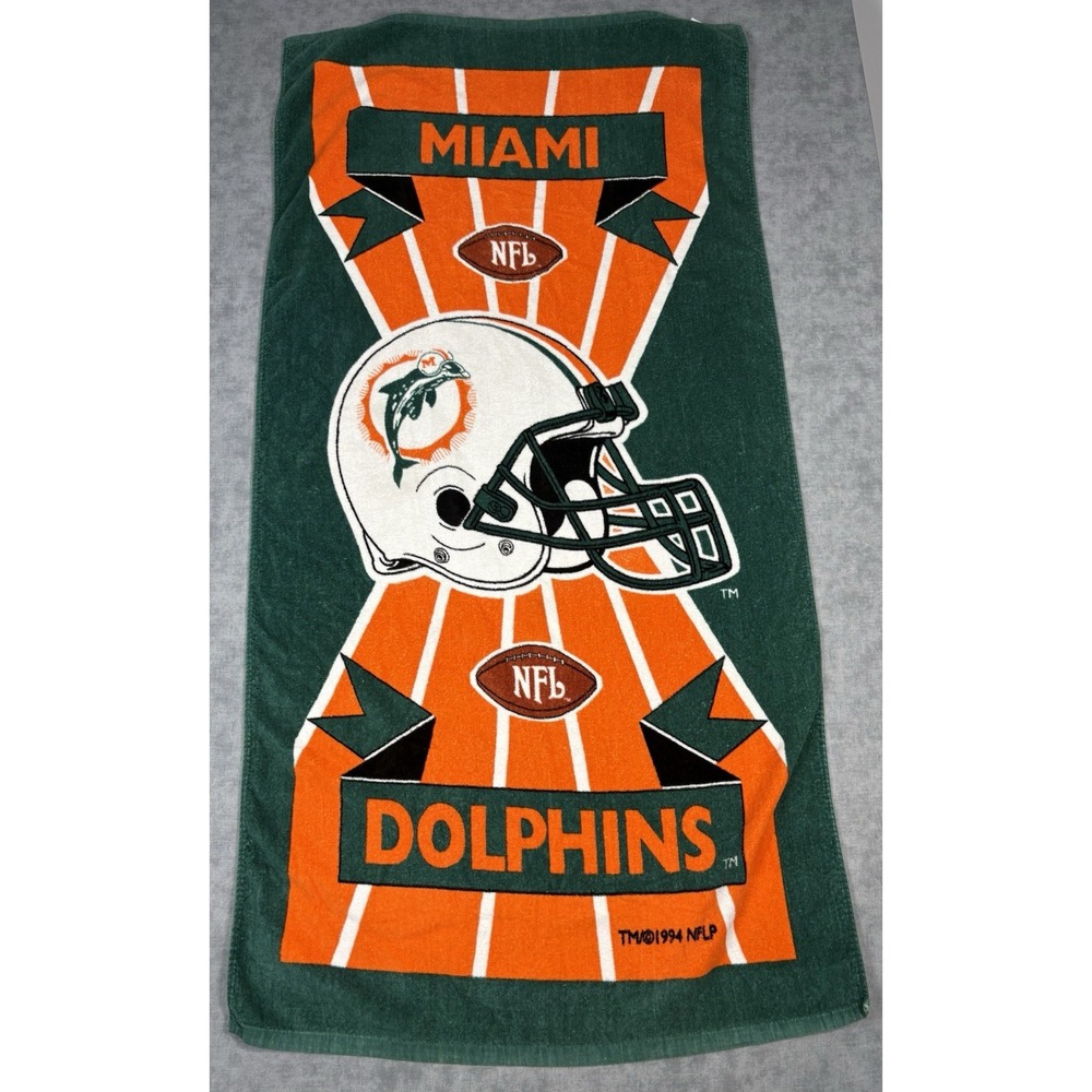 Vintage 1994 Miami Dolphins NFL Beach Towel 57x28.5 Team NFL Jay Franco